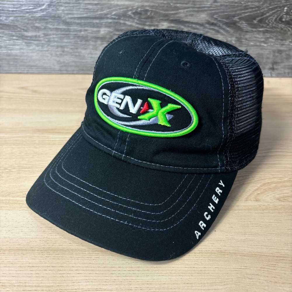 Gen X Archery Hat‎ Cap Strap Back Black Hunting Outdoors One Size Adjustable